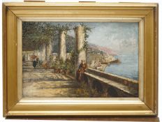 English School, circa 1920, Convent in Amalfi, oil on canvas, 25.