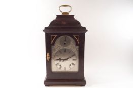 An early 20th century mahogany eight day bracket clock,