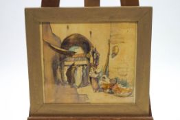 Arderne Clarence, 19th/20th century, Moroccan street scene, watercolour, inscribed Alger,