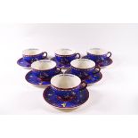 A set of six Wedgwood Cadbury's Chocolate advertising cups and saucers,