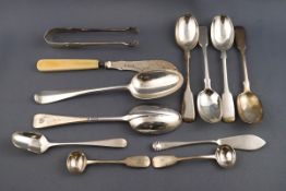 Two silver rat tail dessert spoons, Harrods Ltd (Richard Woodman Burbridge), London 1923 & 1924,