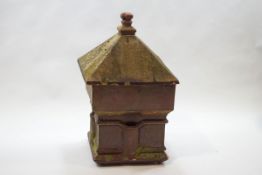 A 19th century stoneware chimney smoker of rectangular form,