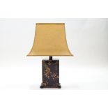 A 20th century Continental table lamp and shade,