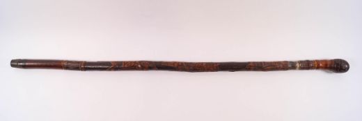 An early 20th century Japanese swordstick within a bamboo shaft,