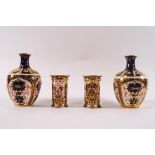 A pair of Royal Crown Derby Imari vases, 11cm high,