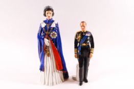 Two Royal Doulton figures : Her Majesty Queen Elizabeth II HN2878, limited edition 1,076/2,500,