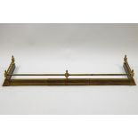 A 19th century brass adjustable fender,