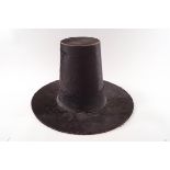 A late 19th/early 20th century traditional Welsh lady's moleskin hat