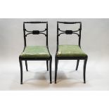 A set of four Regency style chairs,
