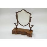 An Edwardian mahogany and cross banded dressing table mirror,