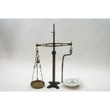 A Parnall Bristol Patent 'Agate' Balance grocers scales, in brass and cast iron,
