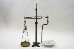 A Parnall Bristol Patent 'Agate' Balance grocers scales, in brass and cast iron,