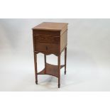 An Edwardian mahogany and marquetry cabinet,