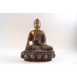 A 20th century bronze figure of Buddha,