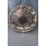 A Victorian silver salver,