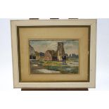 Flora Twort (1893-1985), The Old Mill, watercolour, signed in pencil lower left, 25cm x 35.