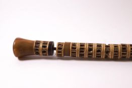 A 19th century shark vertebrae walking stick,