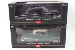 Two Sun Star 1:18 scale American Collectables: 1954 Chevrolet Bel Air and a 1963 Ford Galaxie 500XL,