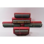 A collection of six Hornby-Dublo coaches, comprising: 4150 Electric Driving Trailer Coach,