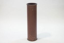 A large WWII shell case 'converted' to a stick stand, 84cm high (formerly from Dinder House,