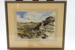 Marion Harbinson, Quarry, Nr Saddle Tor, Dartmoor, watercolour, signed and dated 88 lower left,