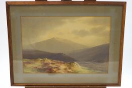 Charles E Britton, Dartmoor, Watercolour, signed lower left, 35cm x 51.