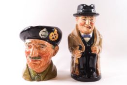 A Royal Doulton character jug of Field Marshall Montgomery, 16cm high,