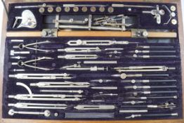 An early 20th century extensive set of cartographer's instruments by E.O.