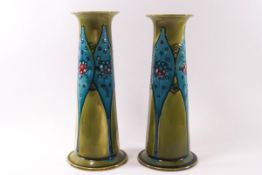 A pair of Minton earthenware Seccessionist vases,