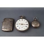 A silver cased pocket watch, the white enamel dial with subsidiary second dial, London 1778,