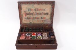 An early 20th century George Rowney paint box,