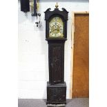 A 19th century oak eight day longcase clock by George Lambert, Blandford,