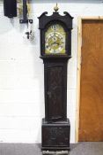 A 19th century oak eight day longcase clock by George Lambert, Blandford,