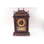 A 19th century French boulle mantel clock, the eight day movement striking on a gong,