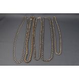 A selection of chains consisting of: A Rope chain, bolt ring clasp 410mm.