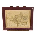 J. Cary, a map of Dorsetshire, 38cm x 53cm, un-framed