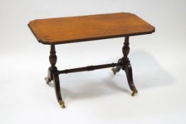 A Regency style mahogany occasional table with gilt metal mounts,