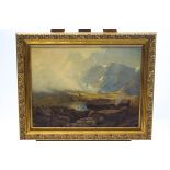 Victorian school, Extensive highland landscape, oil on canvas,