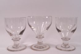A pair of 19th century Masonic glass rummers, from the Frome Lodge, engraved and numbered 973, 13.