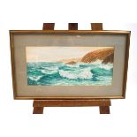 H.H.Bingely, Crashing Waves, watercolour, signed lower left, 24.