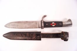 A WWII German Hitler Youth knife and sheath by C. D.