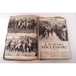 A set of thirteen scrapbooks containing newspaper cuttings on WWII