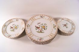 A Villeroy & Boch porcelain part dinner service in the Charlottenburg pattern for a seven place