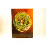 A painted metal double sided Pub sign - 'The Green Dragon' in Wincanton,