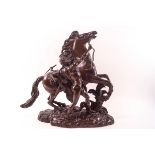 After Caustea, a bronze figure of a Marley horse and his handler,