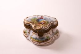 A 19th century enamel snuff box of Rococo form,
