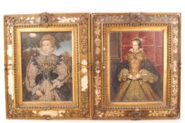 A pair of 19th century prints of Mary Queen of Scots and Mary Queen of England, 24.