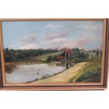 Edwin Stocqueler (1829-1895), landscapes, oil on board, a pair, signed lower right, 30.