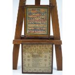 A George III pictorial and alphabet sampler with religious verse, by Hannah Youngman, dated 1812,