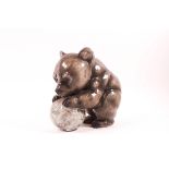 A Rosenthal figure of a bear with a ball, inscribed F Heidenreich, factory marks,